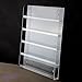 Cq acrylic Wall Mounted 72 Bottles of 5 Layers Clear Acrylic Nail Polish Rack,15.4