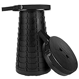 NPET Retractable Stool, 18.5″ Height Foldable Stool Holds Up 330 Lbs, Adjustable Height Sturdy Lightweight Portable Stool with Strap for Camping Outdoors Wait in Line