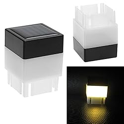 Carkio LED Fence Post Caps Solar Post Lights Warm