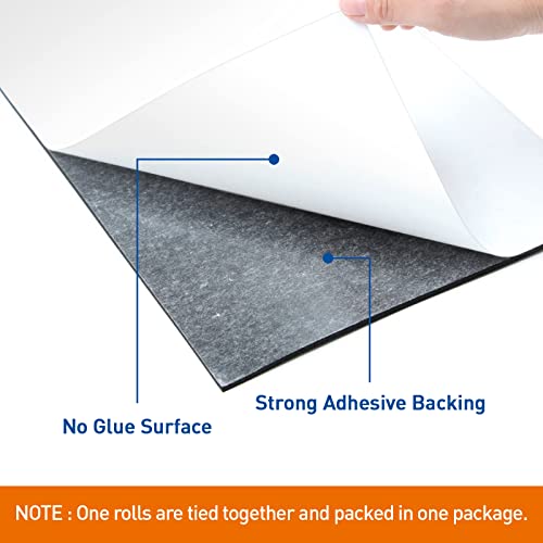 MAGZO Adhesive Rubber Mat 1/4 Inch Thick, 12” W x 59” L High Density