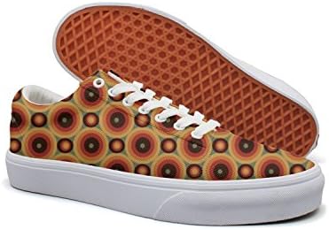 KKLDFD Circles Polygon Quadrilateral Triangle Canvas Low-top Shoes ForMen's Cute White