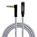 CableCreation Headphone Extension Cable, 90 Degree TRRS 3.5mm Male to Female Audio Extension Cable 4-Conductor(Microphone Compatible), 6 Feet primary