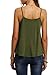 ROMWE Women's V Neck Strappy Loose T-shirt Tank Top Vest Blouses Green S