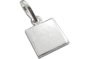 Karizma Jewels Pure solid Silver Square Pendant for Astrology and red book remedies healing chokor