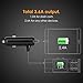 Vantrue Car Charger Adapter 10FT Mini USB Dash Cam Charger DC 5V 3.6A 2-Port Vehicle Cigarette lighter adapter for OnDash N2Pro /N2 /X1 /X3 /V1 /C1 /G1W /black box /Action Cam, GPS Navigator and Phone