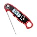 Instant Read Digital Thermometer, Cooking Food Thermometer for Kitchen & Outdoor, With a Luminous Electronic LCD Screen and Foldable Probe & Calibration Functions, by You and Me Red