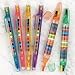 Fun Express Glitter Stacking Crayons for Kids - 12 Pack of Rainbow Crayons, Each with 20 Colors - Educational And Learning Activities For Kids