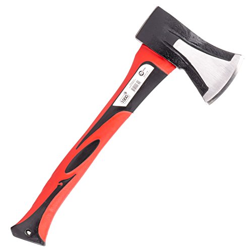 INTERTOOL Steel Splitting Axe, Splitting Maul 2.2 lb/1000 g with 12.4-in Fiberglass Haft HT-0274