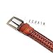 ECHAIN Men Braided Woven Genuine Leather Belt