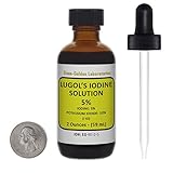 Lugol's Iodine / 5% Solution / 2 Oz in an Amber Glass Bottle / Free Dropper / USA