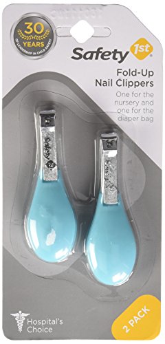 Safety 1st Fold-Up Nail Clipper, Arctic Blue, 2-Count
