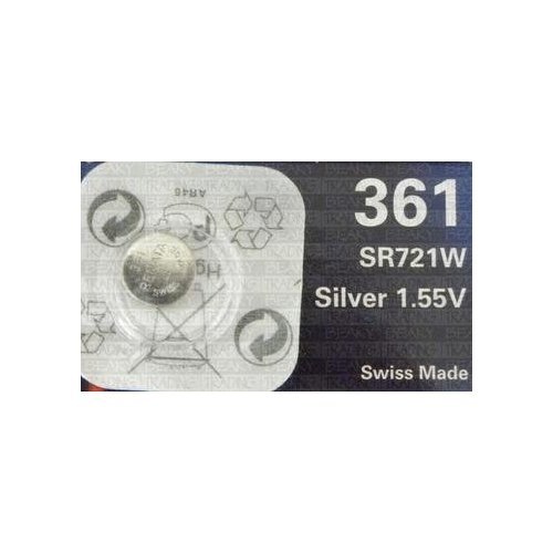 Renata 361 SR721W Silver Oxide Watch Battery 1.55v Blister Packed