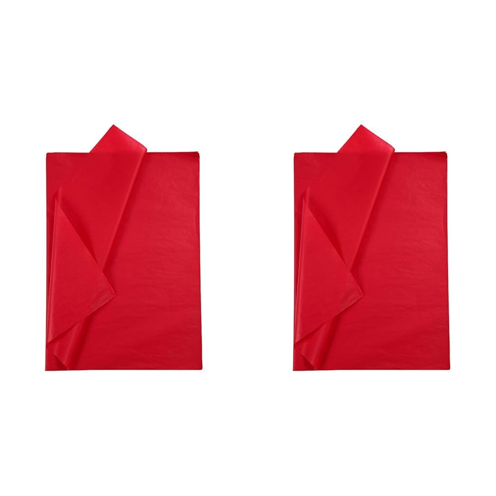 Creativ 100263 Red Tissue Paper, 50x70 cm, Red, 25 Sheets (Pack of 2)