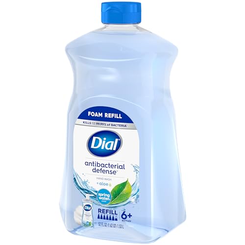 DIAL ANTIBACTERIAL FOAMING HAND SOAP REFILL, SPRING WATER, 52 FL OZ (PACK OF 1)