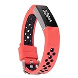 WISHTA Band Compatible with Fitbit Alta/Fitbit Alta HR, 3PCS Newest Colorful Replacement Wristband with Secure Clasps Compatible with Fitbit Alta/Alta HR Only(No Tracker, Replacement Band Only)