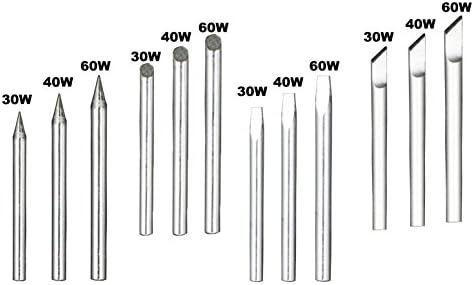 Hippotech 12PCS 30W/40W/60W Welding Solder Tips Replacement Soldering Solder Tips for Weller WES51 WESD51 WCC100 PES51 Hakko Radio Shack TENMA ATTEN QUICK AOYUE