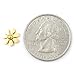 Stainless Steel Cute Flower Post Stud Earrings For Women Girls Gold Silver 9mm