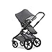 Bugaboo Fox Classic Complete Stroller, Black/Grey Mélange - Fully-Loaded Foldable Stroller with Advanced Suspension and All-Terrain Wheels