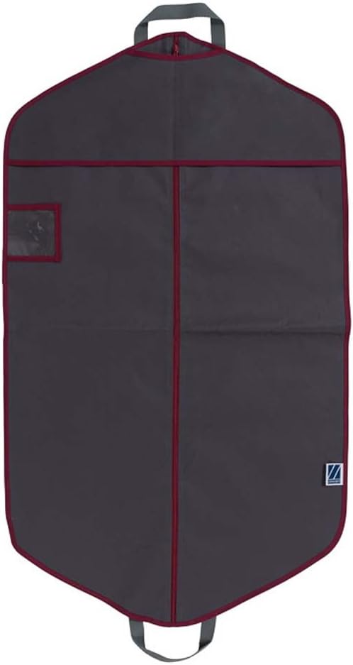 Concept Covers 42"(106cm) 100% Cotton Grey Foldable Suit Carrier Travel Bag Garment Cover with Full Length Zip and Carry Handles – Made in Britain