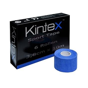 Kintex 6 Rollen Sport-Tape 3,8cm x 10m, unelastisch, Fixierung, verschiedene Farben