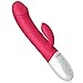 Heating G-Spot Rabbit Vibrator with Bunny Ears for Clitoris Stimulation, Waterproof Rechargeable Dildo, EROCOME Crater Adult Sex Toys with 8 * 8 Different Modes for Women
