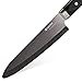 Kyocera Advanced Ceramic LTD Series Chef Knife with Handcrafted Pakka Wood Handle, 7-Inch, Black Blade