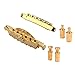 Ireav 1 Set 6 String Guitar Roller Saddle Bridge Tailpiece for LP Gibsons Electric Guitar Tune-O-Matic Bridge (Gold)