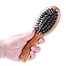Boar Bristle Hair Brush for Men/Women/Kids - Mini German Natural Beech Wood Professional Detangler Hairbrush for Pocket/Purse/Travel, Giftbox Included