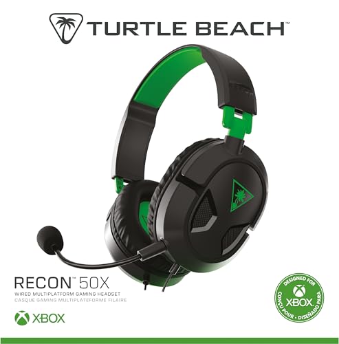 Turtle Beach Recon 50 Xbox Gaming Headset - Xbox Series X, Xbox Series S, Xbox One, PS5, PS4, PlayStation, Mobile & PC with 3.5mm - Removable Mic, 40mm Speakers