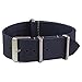 Benchmark Straps 20mm Navy Blue Oiled Leather NATO Watchband (More Colors Available)