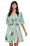 Milumia Women's Boho Button Up Split Floral Print