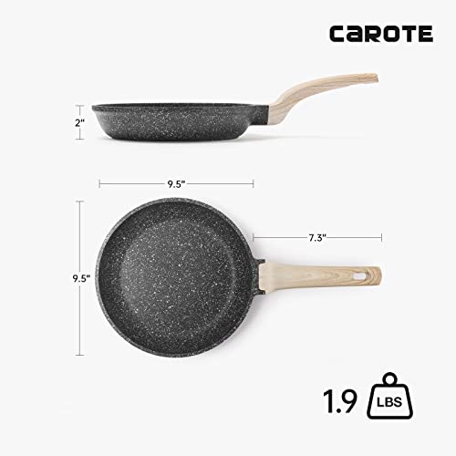 CAROTE Nonstick Frying Pan Skillet,9.5" Non Stick Granite Fry Pan with