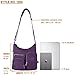 Oakarbo Crossbody Bag Nylon Multi-Pocket Travel Shoulder Bag (1204 Vivid violet, Large)