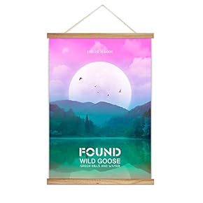Hanging Poster Wooden Framed Beautiful Moon Theme Home Wall Canvas Prints Ready to Hang - 18"x24" inches