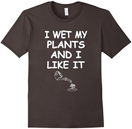 Mens Gardening Wear Tee I Wet My Plants and I Like It Tshirt 2XL Asphalt