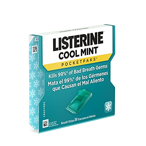 Listerine Cool Mint Pocketpaks Breath Strips, Oral Dissolving Breath