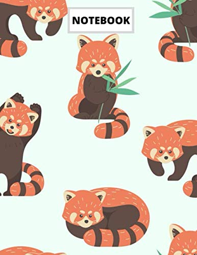 red panda notebook: wide ruled pages, red panda gift, red panda lover, kids notebook