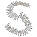 SUNYIK Angel Aura Titanium Coated Crystal Points Quartz Sticks Spikes Point Beads 15 inch Strand Drilled