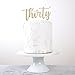 NANASUKO 30th Birthday Cake Topper - thirty - Double Sided Gold Glitter - Premium quality Made in USA