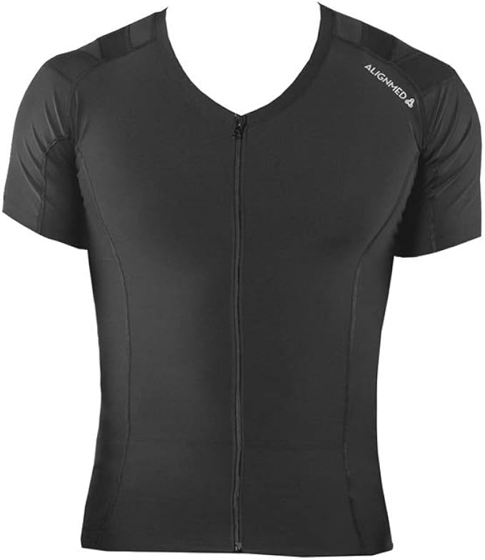 ALIGNMED Posture Shirt Mens Zipper Shirt, Posture Support