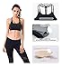 QUEENIEKE Women's Light Support Double-T Back Wirefree Pad Yoga Sports Bra Size L Color Black Pro