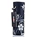 AUPET White Black 1L Water Bottle Insulated Neoprene Cover Storage Bag/Carrier Holder + Shoulder Strap 1