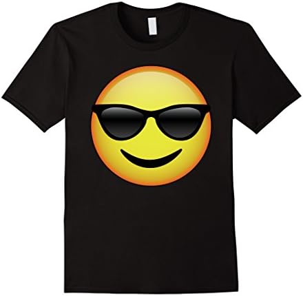Mens HD Emoji Sunglasses Face Shirt - Emoticon Tee - Cool Emotag XL Black