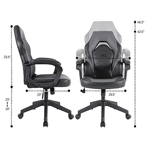 Office Chair, Racing Gaming Chair Ergonomic Executive Computer Video Game Chairs Bonded Leather