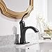 Homevacious Bathroom Sink Faucet Single Handle Oil Rubbed Bronze Bath Stream Lavatory Vanity One Hole Lever Basin Mixer Tap Deck Mount Low-Arc Long Spout Commercial Supply Hose Lead-Free