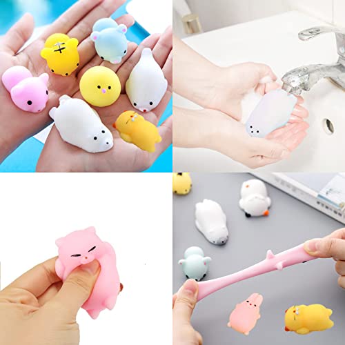 PANSUCA Mochi Squishy Toys, 20 Pcs Kawaii Squishies Toys for Kids