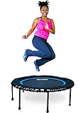 Leaps & Rebounds Bungee Rebounder - In-Home Mini Trampoline - Safety Bungee Cover, 32 Latex Rubber Bungees, Textured Jump Mat - Named Best Value Rebounder - 7 Colors, 2 Sizes