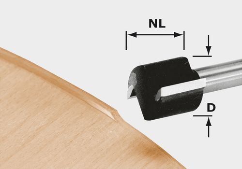 Festool 491666 HW D 19/16 S8 OFK 700 Edge HW Trimming Cutter - Multi-Colour, 5.3 cm*10.2 cm*5.3 cm