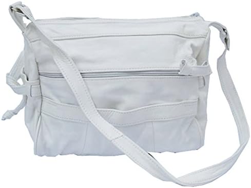 100% Genuine Leather Mexican Shoulder Bags (white)