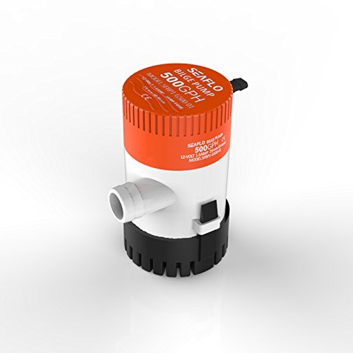 LIGHTEU®, DC 12V 500GPH Non-Automatic Bilge Pump Submersible Water Pump for Marine Boats Yacht Caravan Outdoor Garden SFBP1-G500-01